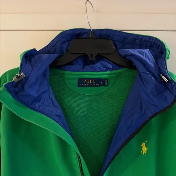 Polo Ralph Lauren Men’s Green Jacket with Blue Lining - Picture 2 of 3